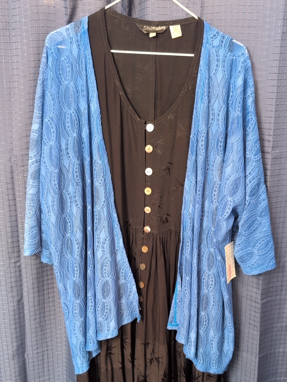 NWT Blue Lacy Kimono LuLaLoe Medium